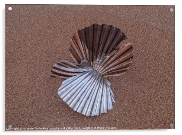 Aldeburgh scallop sculpture Acrylic by Graeme Taplin Landscape Photography