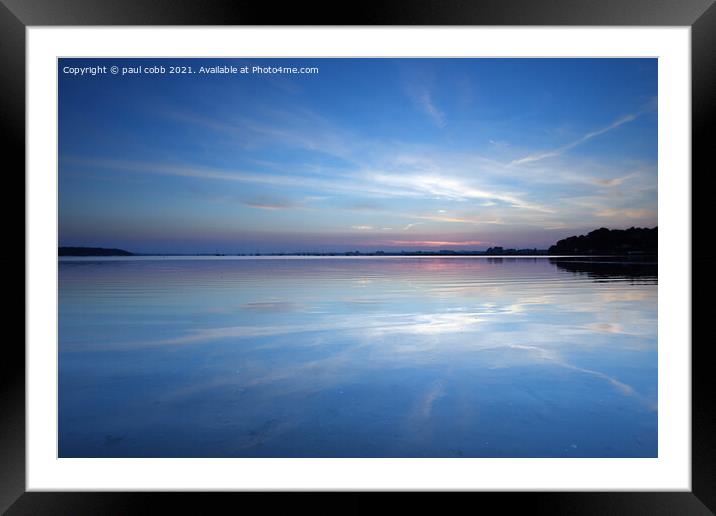 Blue reflection.  Framed Mounted Print by paul cobb