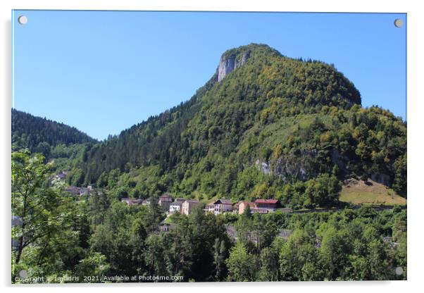 Landscape near St Claude, Haut Jura, France Acrylic by Imladris 