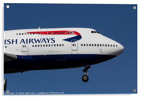 British Airways Boeing 747 Detail Acrylic by David Pyatt