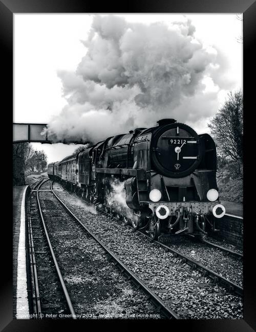 Vintage Steam Train - Watercess Line Framed Print by Peter Greenway