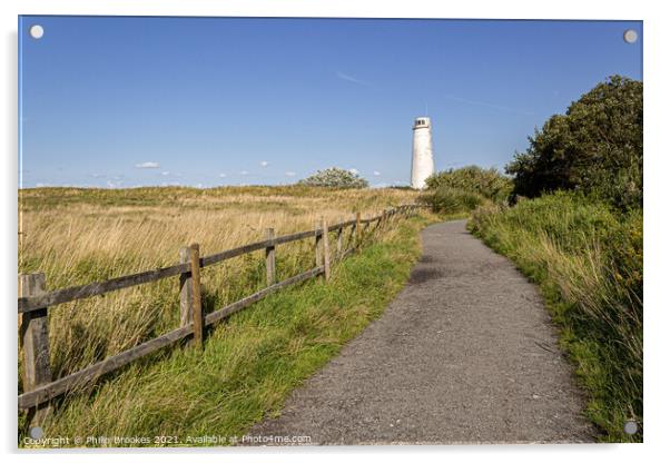 Leasowe Lighthouse Acrylic by Philip Brookes