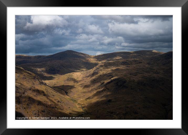 Abundance of clouds above Middle Fell  Framed Mounted Print by Adrian Gavigan