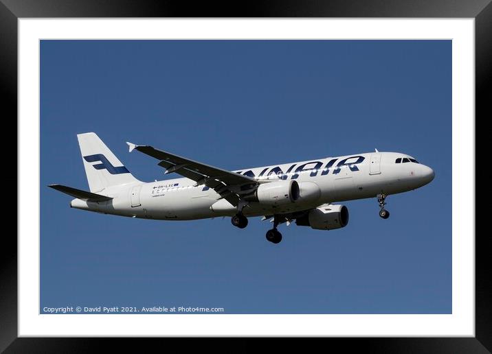 Finnair Airbus A320 Framed Mounted Print by David Pyatt