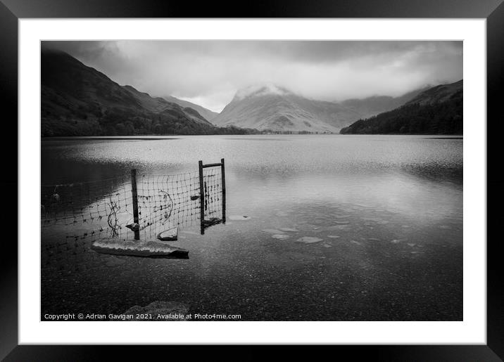 Buttermere Calm Framed Mounted Print by Adrian Gavigan