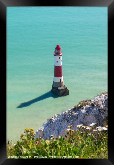 Beachy Head Lighthouse Framed Print by Hannah Temple