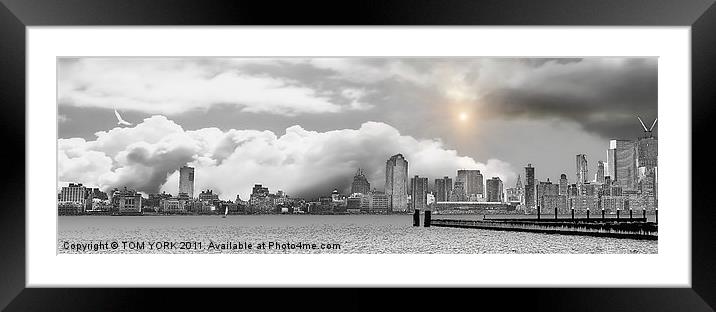 DOWNTOWN VIEW Framed Mounted Print by Tom York