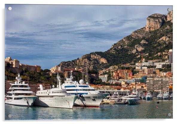 Principality of Monaco in Europe Acrylic by Artur Bogacki
