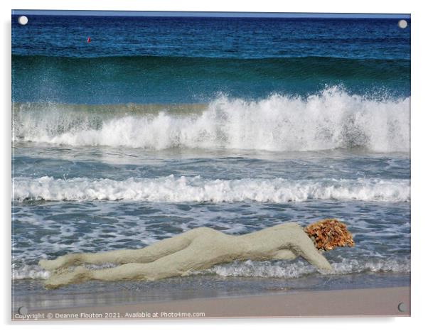 Surreal Beach Sculpture  Acrylic by Deanne Flouton