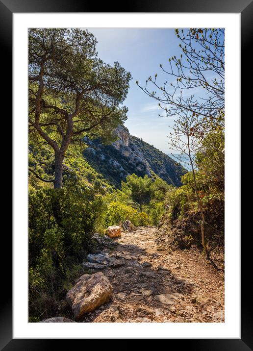 Nietzsche Path to Eze Village in France Framed Mounted Print by Artur Bogacki