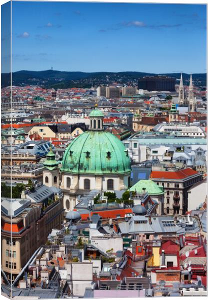 Vienna City Cityscape In Austria Canvas Print by Artur Bogacki