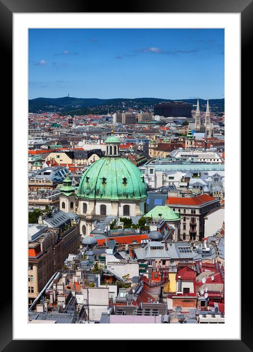 Vienna City Cityscape In Austria Framed Mounted Print by Artur Bogacki