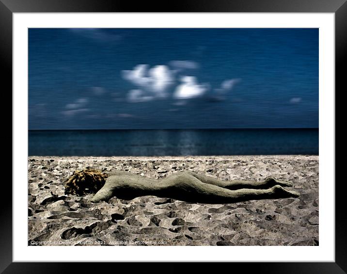 Surreal Beach Sculpture Masterpiece Framed Mounted Print by Deanne Flouton