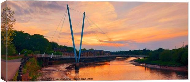 Millenium Bridge, Lancaster Canvas Print by Michele Davis
