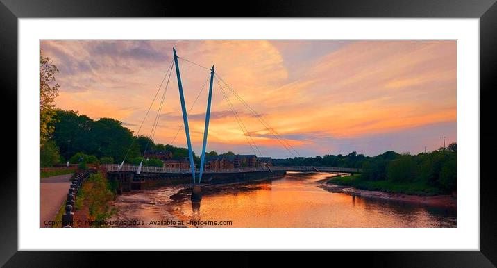 Millenium Bridge, Lancaster Framed Mounted Print by Michele Davis