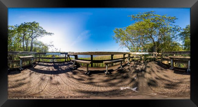 360 degree panorama across Filby Broad from the pu Framed Print by Chris Yaxley