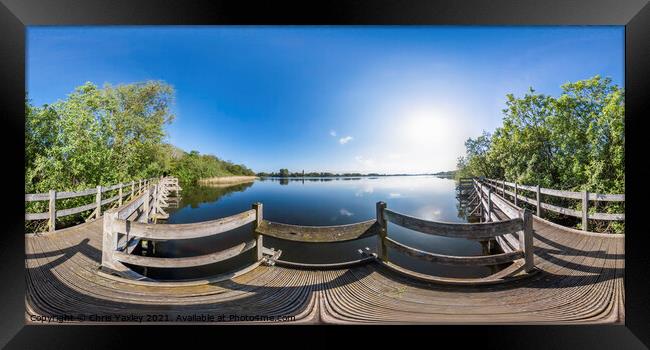 360 degree panorama of Filby Broads, Norfolk Framed Print by Chris Yaxley