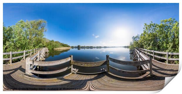 360 degree panorama of Filby Broads, Norfolk Print by Chris Yaxley