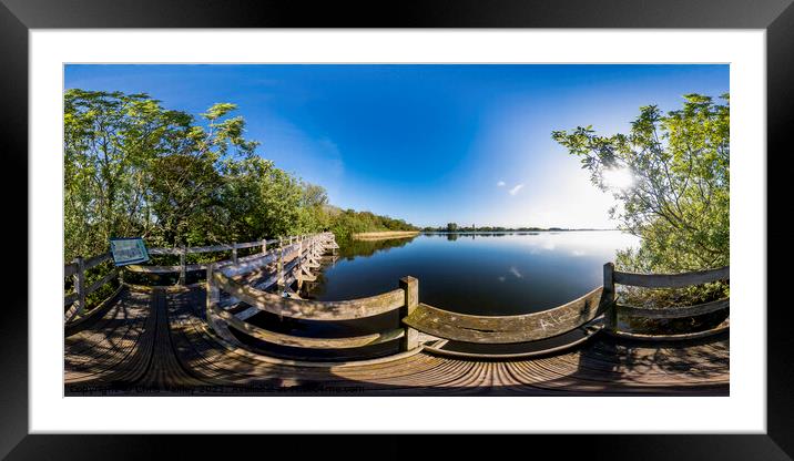 360 degree panorama of Filby Broad, Norfolk Framed Mounted Print by Chris Yaxley