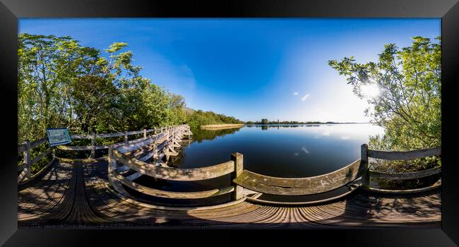 360 degree panorama of Filby Broad, Norfolk Framed Print by Chris Yaxley