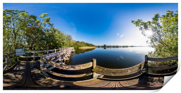 360 degree panorama of Filby Broad, Norfolk Print by Chris Yaxley
