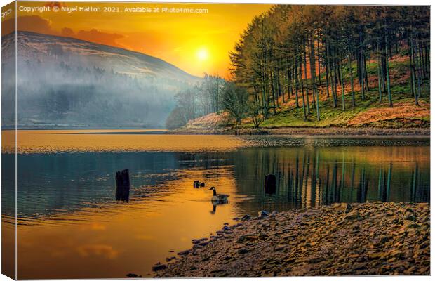 Derwent Sunrise Canvas Print by Nigel Hatton