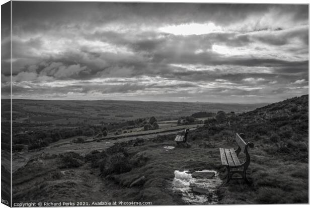Ilkley Moor Storm Clouds Canvas Print by Richard Perks