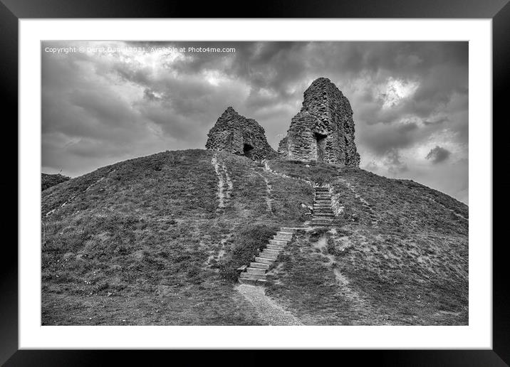 Tracing history at Christchurch Castle Framed Mounted Print by Derek Daniel