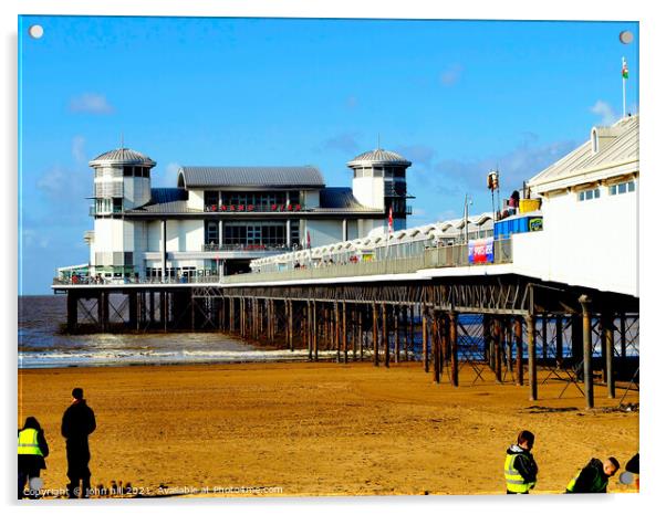 New pier, Weston Super Mare, Somerset.  Acrylic by john hill