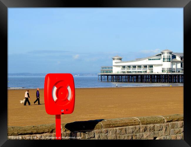 Weston Super Mare, Somerset. Framed Print by john hill