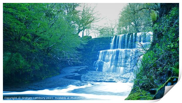 Brecon Beacons Waterfall Print by Graham Lathbury
