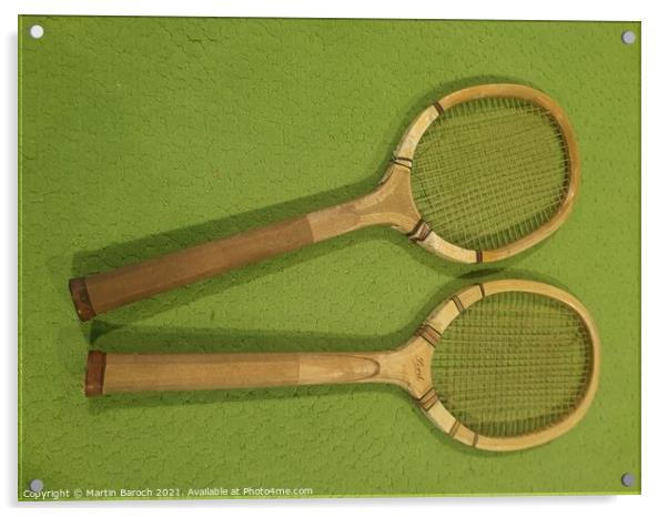 Historical Tennis Racquets Acrylic by Martin Baroch