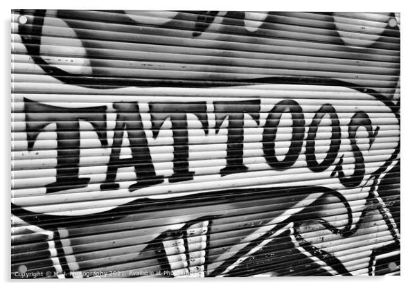Tattoo background in B/W Acrylic by M. J. Photography