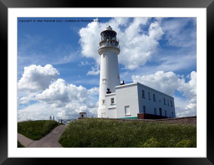 Flamborough Lighthouse.  Framed Mounted Print by Lilian Marshall