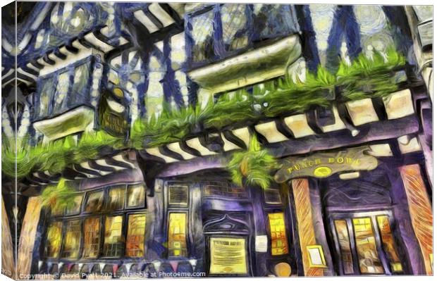 Van Gogh Pub Canvas Print by David Pyatt
