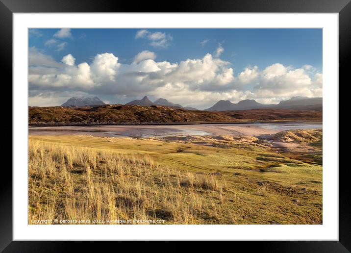 Inverpolly Hills from Achnahaird, Coigach Scotland Framed Mounted Print by Barbara Jones