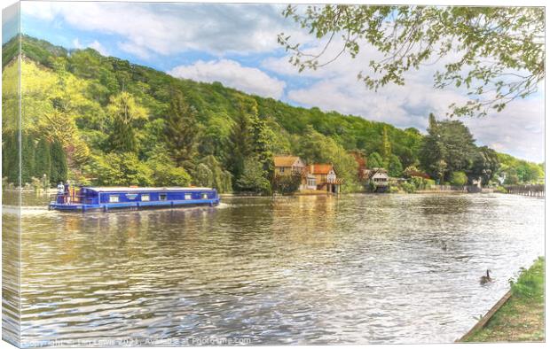 Approaching Marsh Lock at Henley Canvas Print by Ian Lewis
