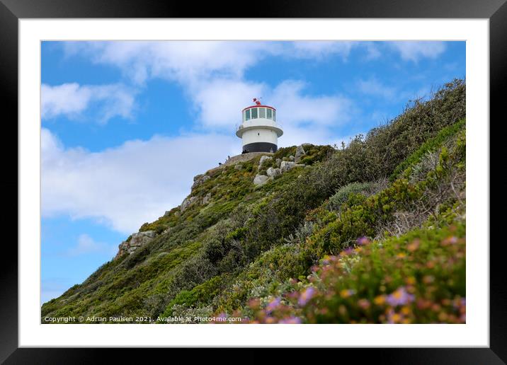 Lighthouse on top of a mountain  Framed Mounted Print by Adrian Paulsen