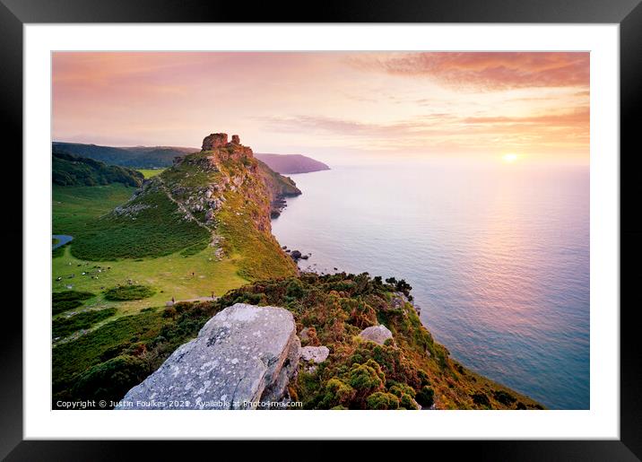 Valley of the Rocks, Exmoor, North Devon Framed Mounted Print by Justin Foulkes