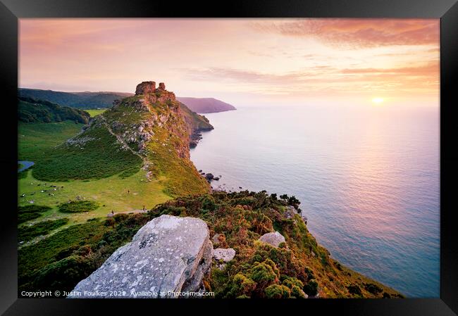 Valley of the Rocks, Exmoor, North Devon Framed Print by Justin Foulkes