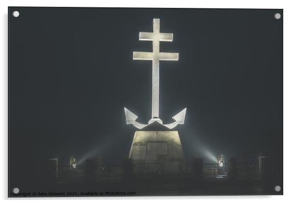 Free French Memorial in fog Acrylic by Pete Stevens
