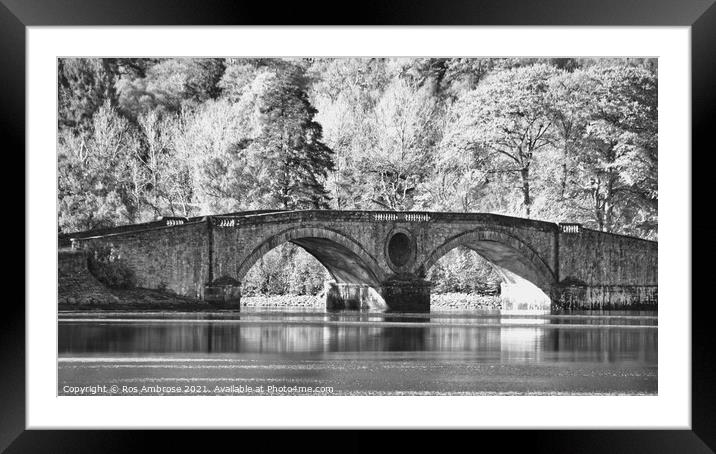 Inveraray Bridge Framed Mounted Print by Ros Ambrose