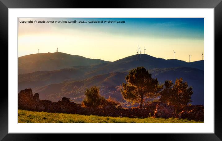 Majestic Sunset Over Portugals Mountainous Landsca Framed Mounted Print by Jesus Martínez