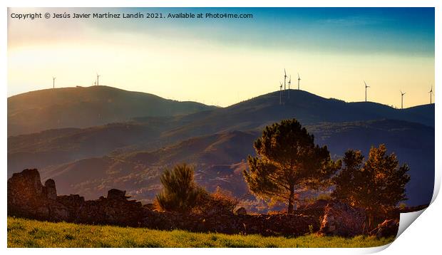 Majestic Sunset Over Portugals Mountainous Landsca Print by Jesus Martínez