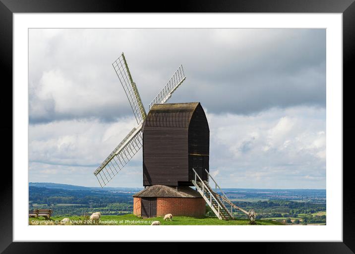 The windmill at Brill Framed Mounted Print by Cliff Kinch