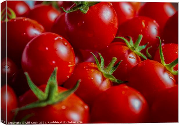 Fresh tomatoes Canvas Print by Cliff Kinch