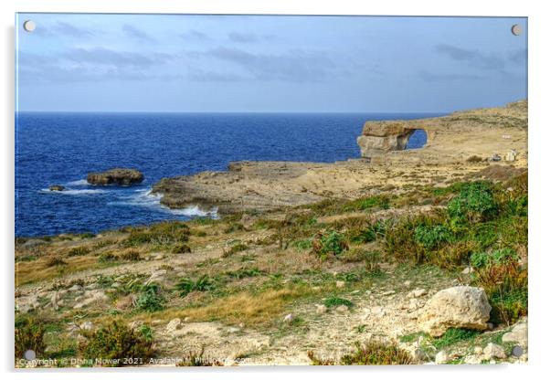 Dwejra bay Gozo Malta Acrylic by Diana Mower