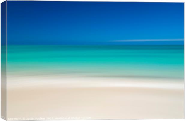 Beach Blues Canvas Print by Justin Foulkes
