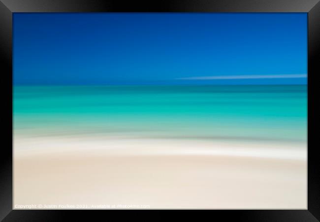 Beach Blues Framed Print by Justin Foulkes