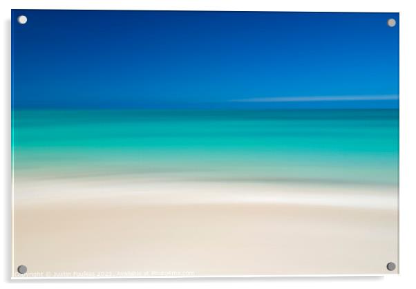 Beach Blues Acrylic by Justin Foulkes